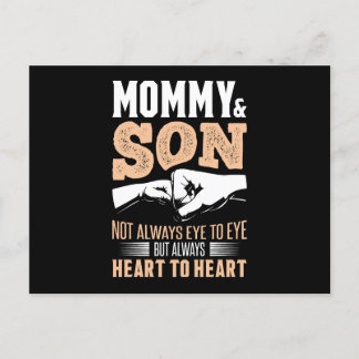 Carte Postale de coeur à coeur maman et son-fils