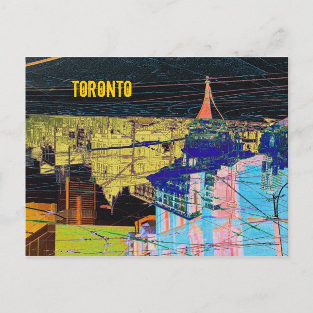 carte postale de collage de toronto nuit (Devant)
