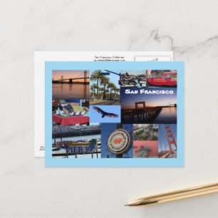 Carte postale de collage photo de San Francisco