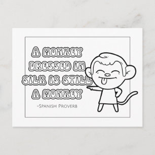Carte postale de coloriage de proverbe espagnol