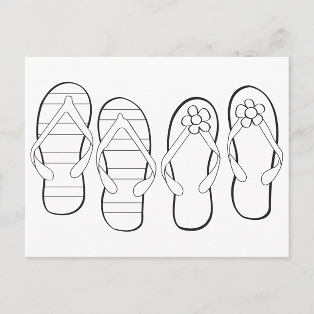 Carte postale de coloriage d'été (Devant)