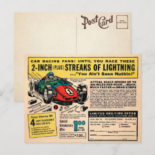 Carte postale de commande par courrier de voiture