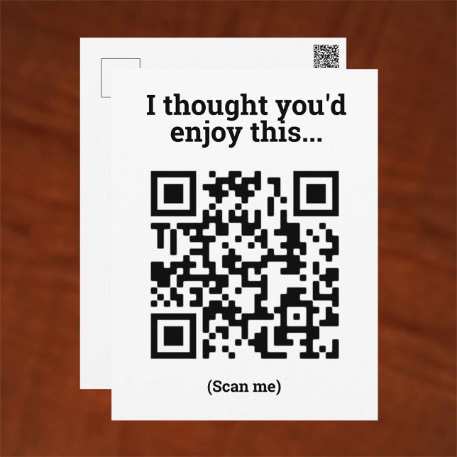 Carte postale de conception de code QR (Créateur téléchargé)