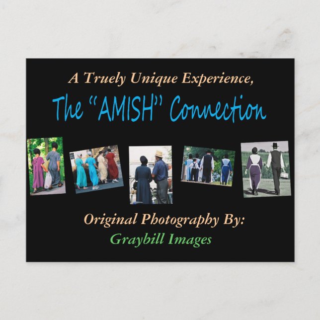 Carte postale de connexion "AMISH" (Devant)