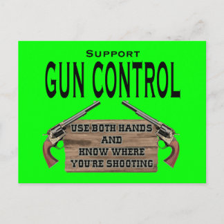 Carte postale de contrôle d'arme amusante #1