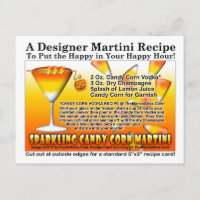 Carte postale de Corn Martini à bonbons pétillant