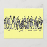 Carte postale de costumes historiques