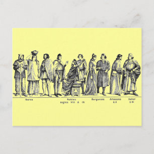 Carte postale de costumes historiques