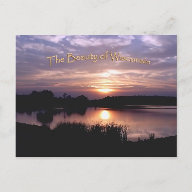 Carte postale de coucher de soleil dans le Wiscons (Devant)