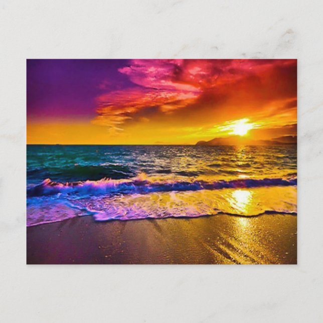 Carte postale de coucher du soleil (Devant)