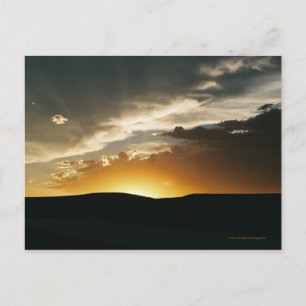Carte postale de coucher du soleil du Wyoming