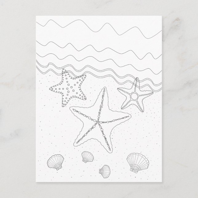 Carte postale de couleur adulte Starfish (Devant)