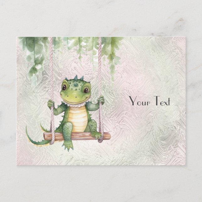 Carte postale de crocodile bébé (Devant)