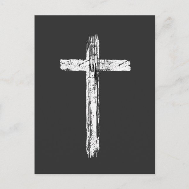 Carte postale de croix grunge chrétienne (Devant)