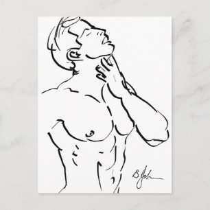 Carte postale de croquis de torse