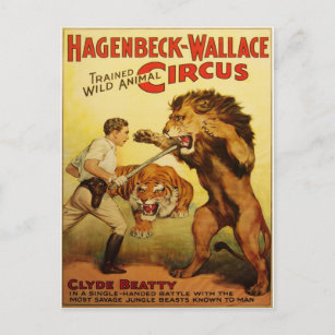 Carte postale de cru de cirque de Hagenbeck