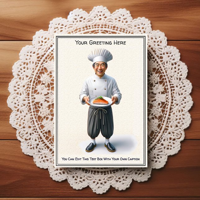 Carte postale de cuisine / chef personnalisable po (Créateur téléchargé)
