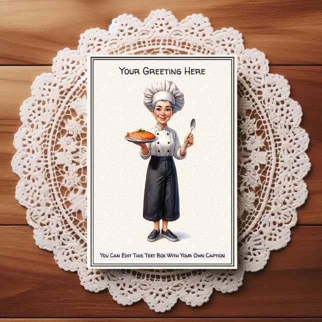 Carte postale de cuisine / chef personnalisable po (Créateur téléchargé)