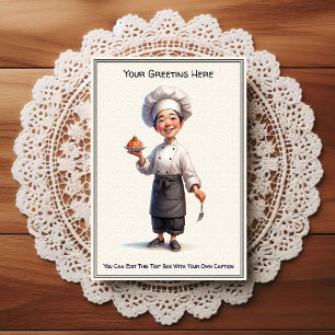 Carte postale de cuisine / chef personnalisable po