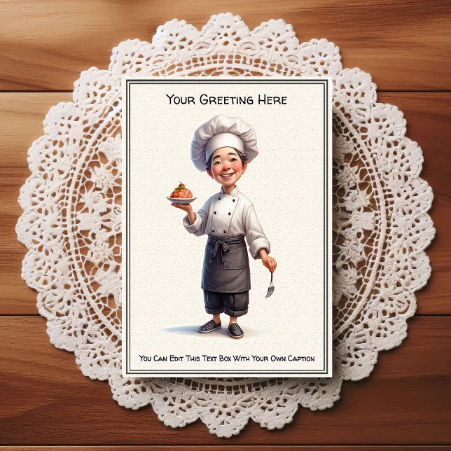 Carte postale de cuisine / chef personnalisable po (Créateur téléchargé)