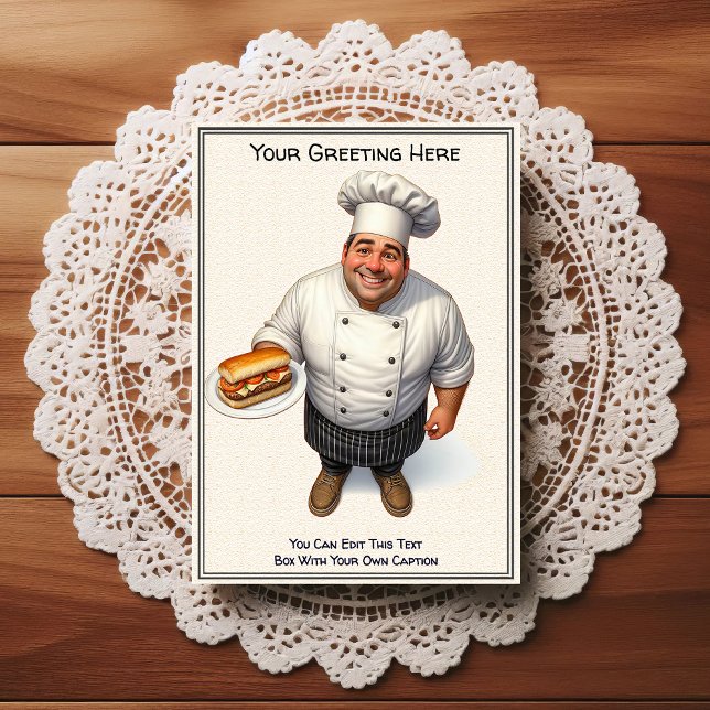 Carte postale de cuisine / chef personnalisable po (Créateur téléchargé)