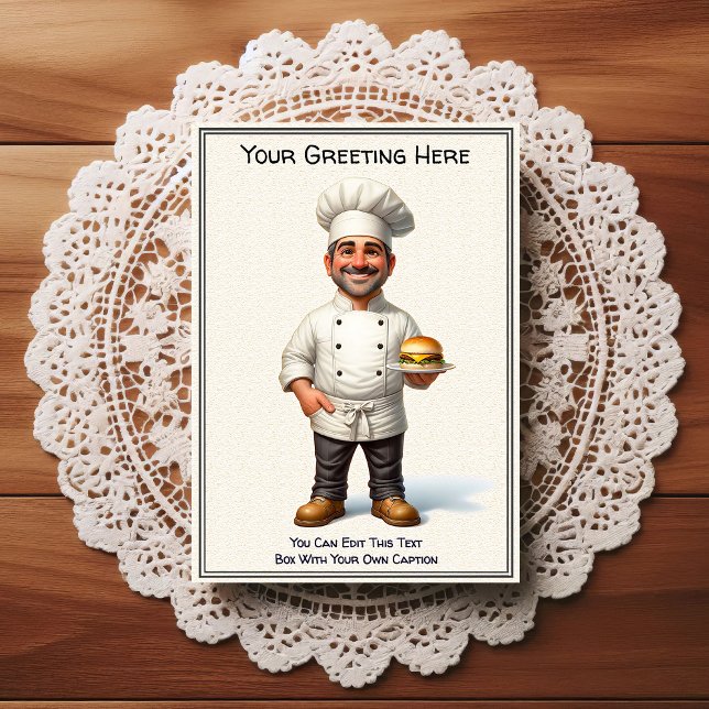 Carte postale de cuisine / chef personnalisable po (Créateur téléchargé)