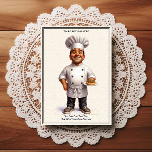 Carte postale de cuisine / chef personnalisable po