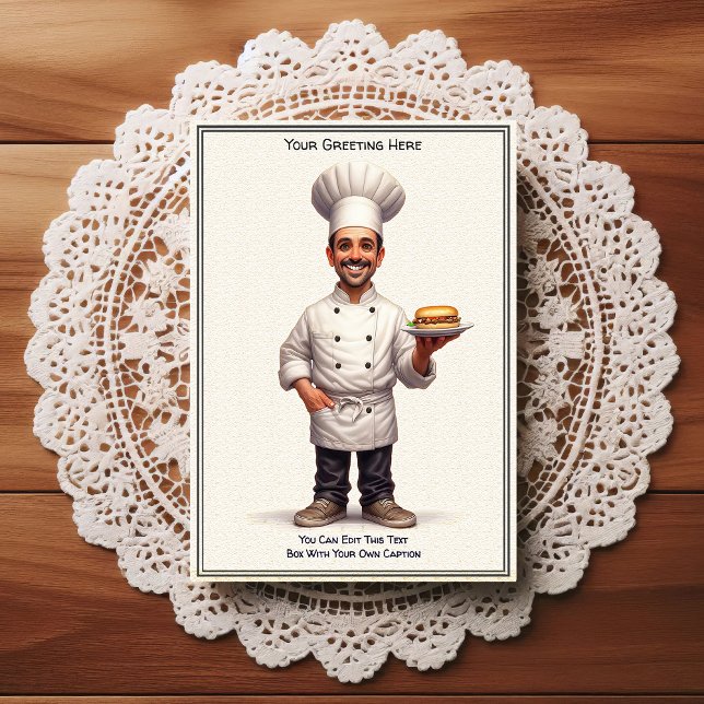 Carte postale de cuisine / chef personnalisable po (Créateur téléchargé)
