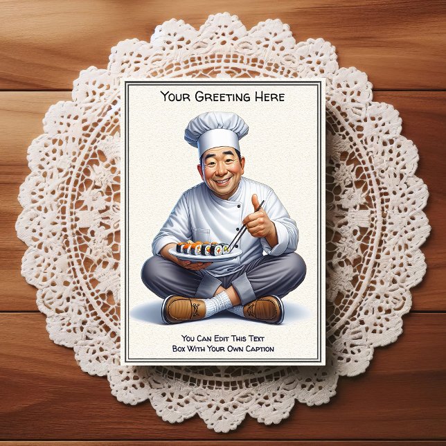 Carte postale de cuisine / chef personnalisable po (Créateur téléchargé)