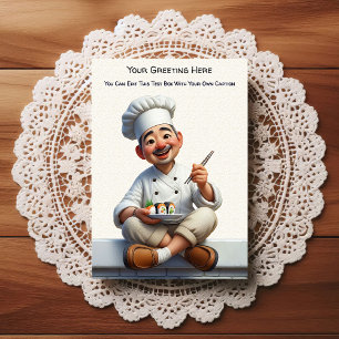Carte postale de cuisine / chef personnalisable po