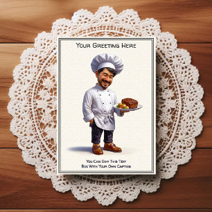 Carte postale de cuisine / chef personnalisable po