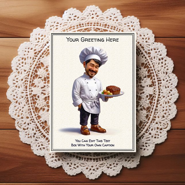 Carte postale de cuisine / chef personnalisable po (Créateur téléchargé)