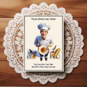 Carte postale de cuisine / chef personnalisable po