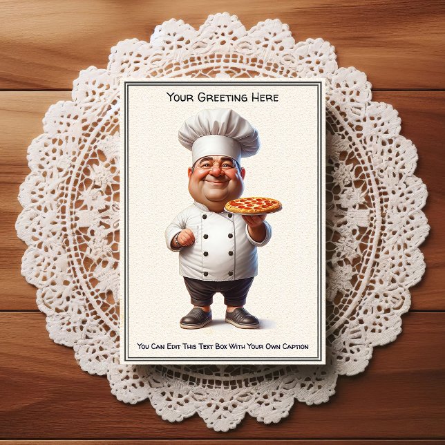 Carte postale de cuisine / chef personnalisable po (Créateur téléchargé)