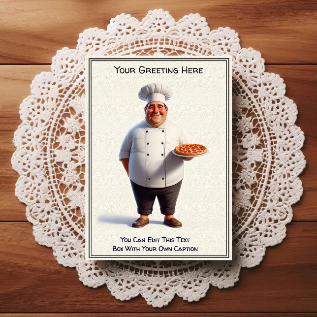 Carte postale de cuisine / chef personnalisable po (Créateur téléchargé)