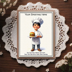 Carte postale de cuisine / chef personnalisable po