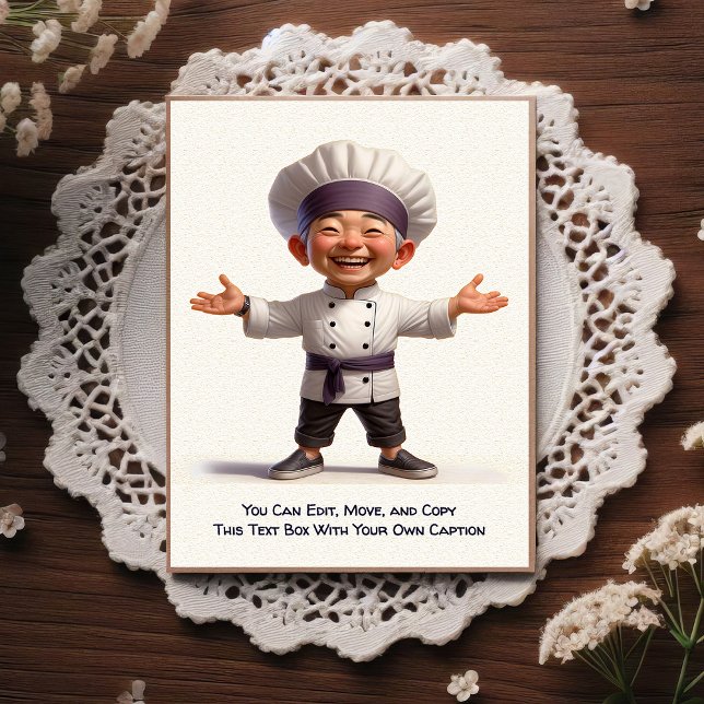 Carte postale de cuisine / chef personnalisable po (Créateur téléchargé)
