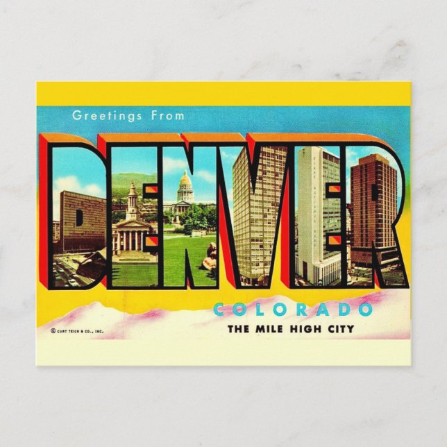 Carte postale de Denver Mile High City (Devant)
