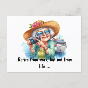 Carte postale de départ à la retraite