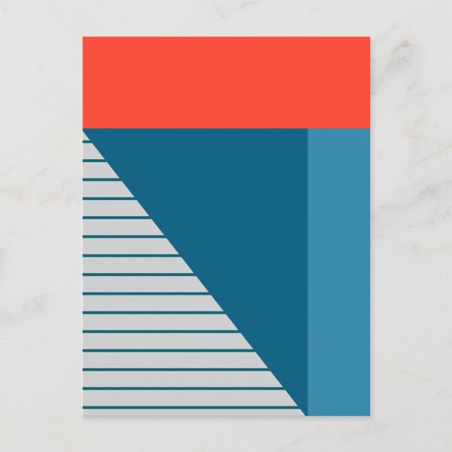 Carte postale de design abstrait Blocs et Rayures (Devant)