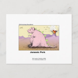 Carte Postale de Dessin Animé Hilarant Porc Jurass