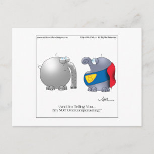 Carte postale de dessin trop avantageuse par April