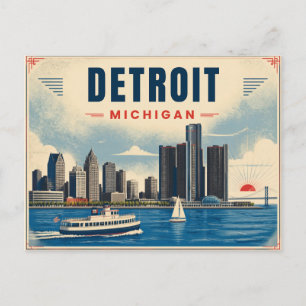 Carte postale de Détroit Michigan