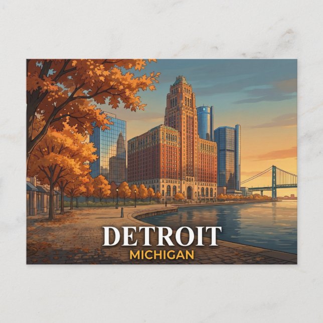 Carte postale de Détroit | Skyline du Guardian Bui (Devant)
