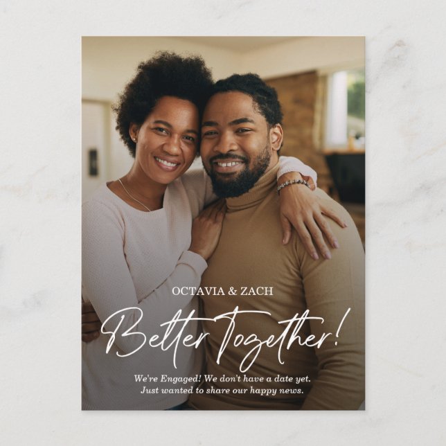 Carte postale de deux Fiançailles photo (Devant)