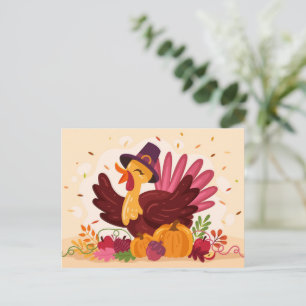 Carte postale de dinde de Thanksgiving
