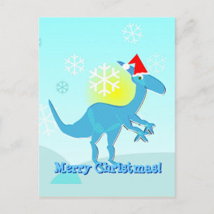 Carte postale de dinosaure de salutation de Joyeux