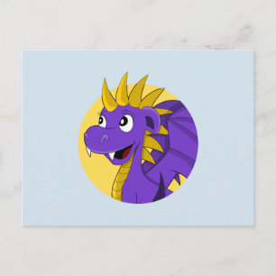 Carte postale de dragon violet