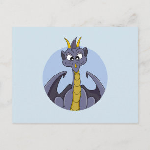 Carte postale de dragon violet