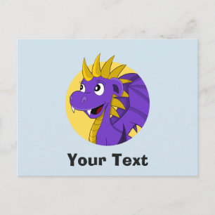 Carte postale de dragon violet